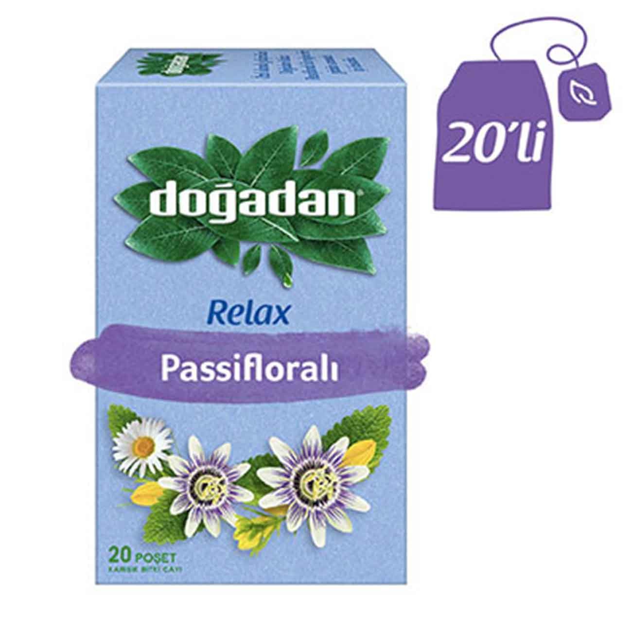 Doğadan Relax Pasiflora Çayı  20 Li