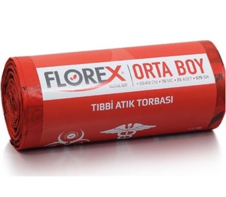 Florex Tıbbı Atik Torbası 55*60 25 Li 10 Paket 1 Koli