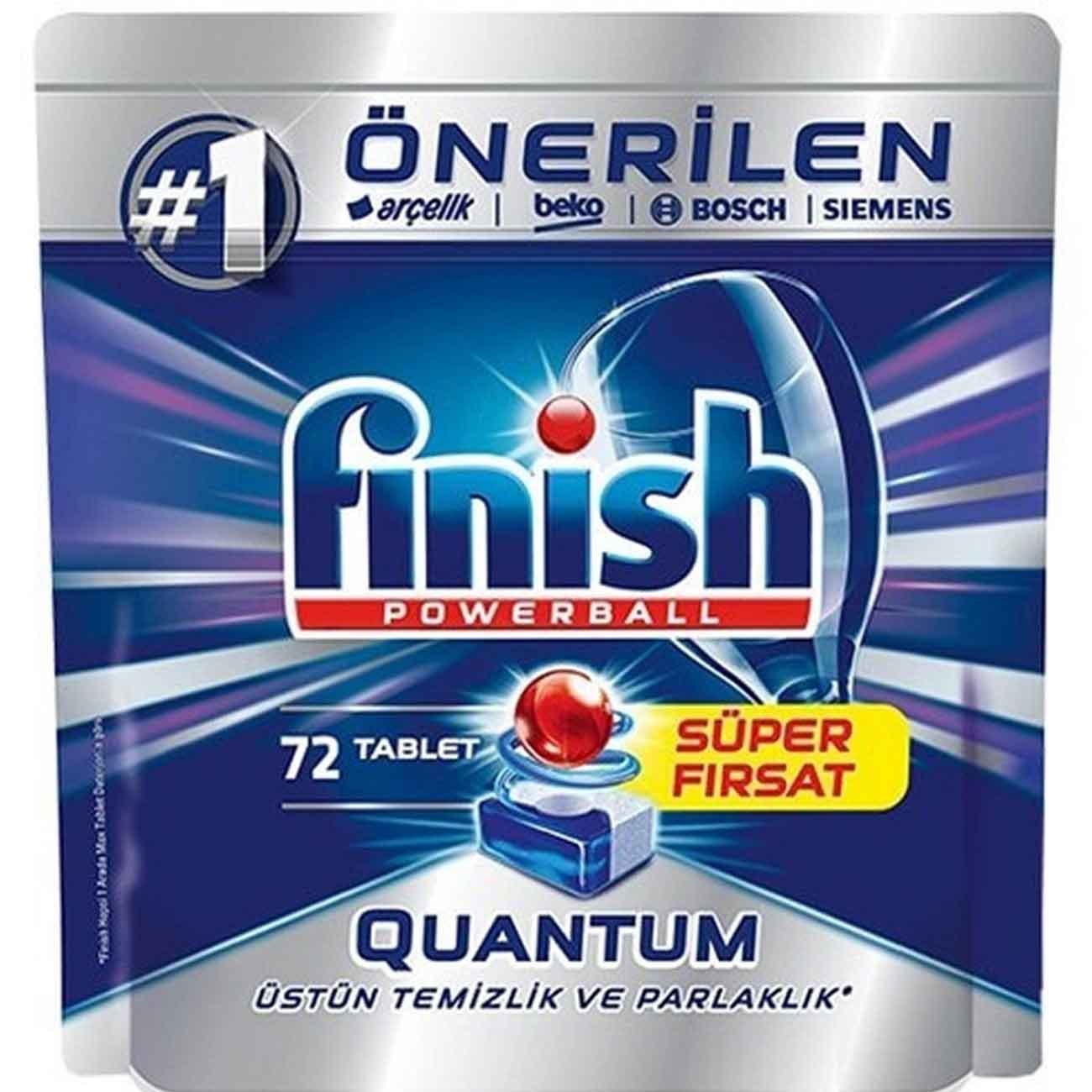 Finish Power Quantum Hepsi Bir Arada Bulaşık Makinesi Deterjanı 72 Tablet