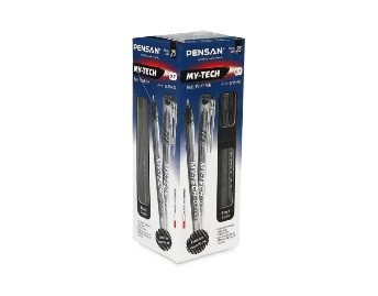 Pensan 2240 My-Tech İğne Uçlu Tükenmez Kalem 0.7 Siyah 25'li Paket