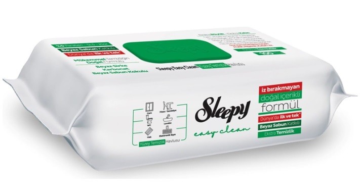 Sleepy Easy Clean Yüzey Temizlik Havlusu  Beyaz Sabunlu 100 Lü