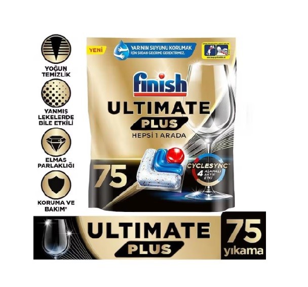 Finish Ultimate Plus Hepsi Bir Arada Bulaşık Makinesi Deterjanı 75 Tablet