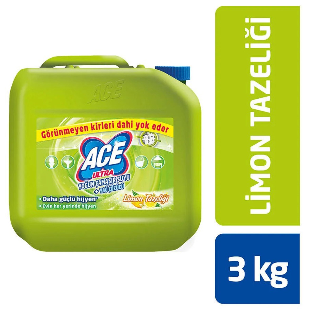 Ace Ultra Çamaşır Suyu Limon Tazeliği 3 Kg