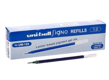 Uni-Ball Signo Broad UM-153 (UMR-10) İmza Kalemi Yedeği 12'li Mavi