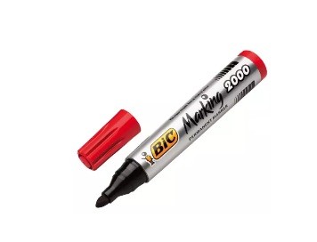 Bic 2000 Marker Kalem Yuvarlak Uç Koli Kalemi Kırmızı