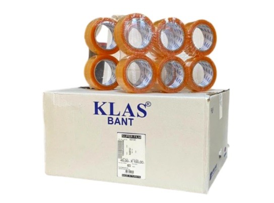 Klas Hotmelt Yüksek Kalite Koli Bandı 45Mm*100 Mt Şeffaf 1 Koli 60 Adet