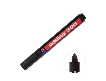 Edding 300 Marker Kalem Yuvarlak Uçlu Siyah
