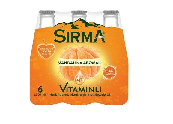 Sırma Mandalina Aromalı C-Plus Soda 6 Lı