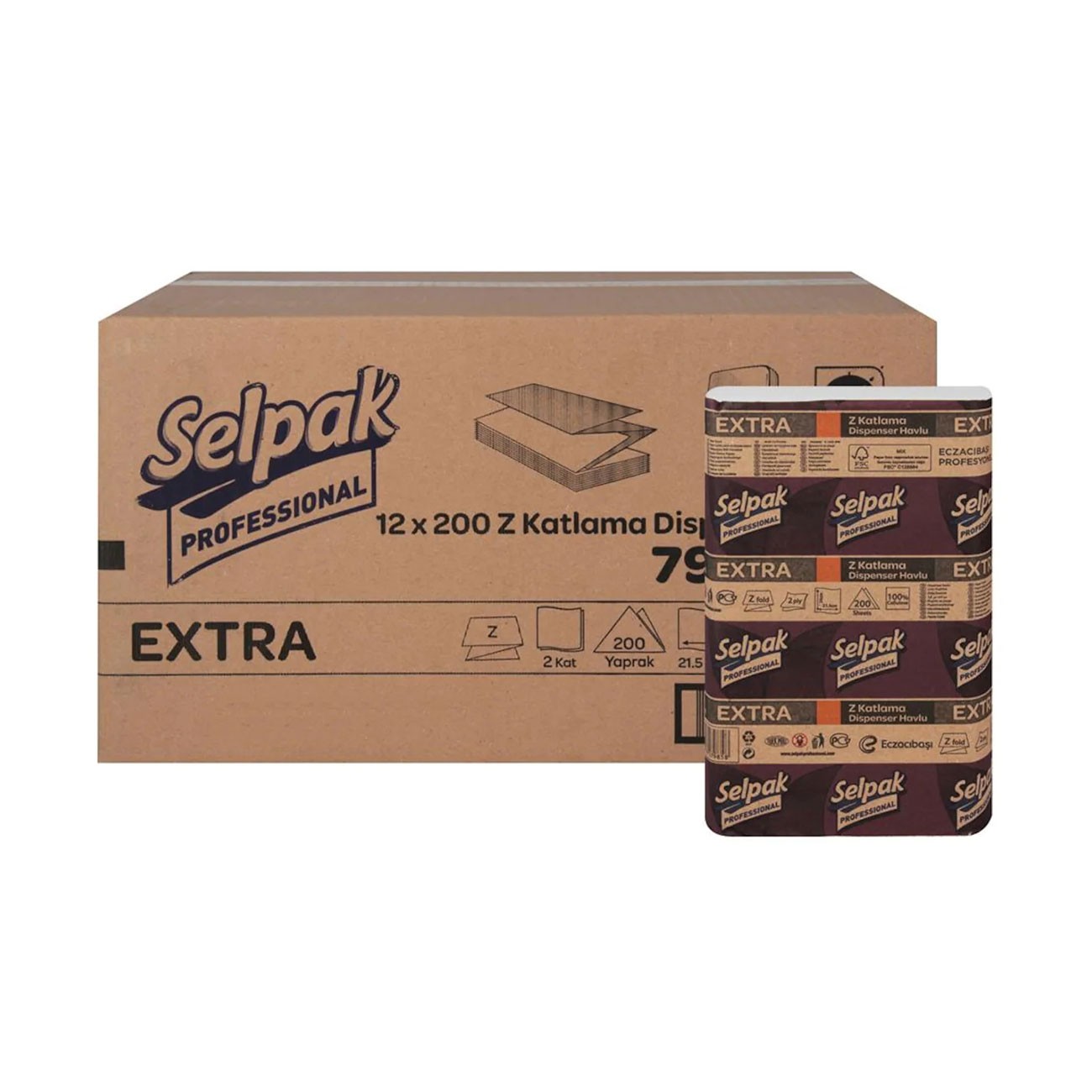 Selpak Extra Havlu Z Katlı 200 Lü *12