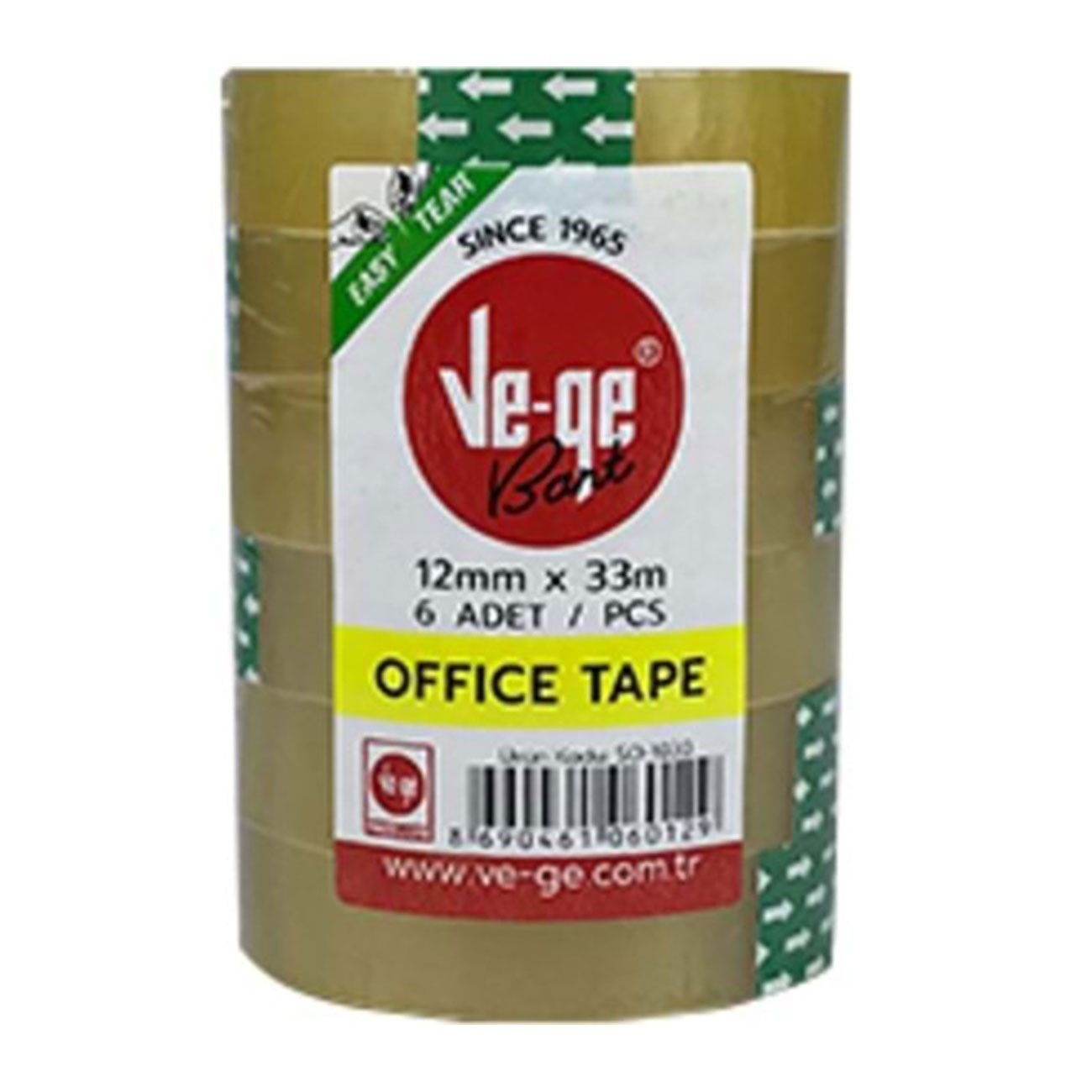 Vege Bant Offıce Eto Tape Tower 12mmX33mm 6 Lı Paket