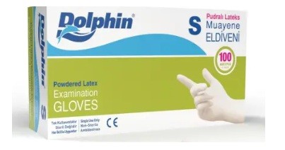 Dolphin Latex Muayene Eldiveni Pudaralı S 100 Lü