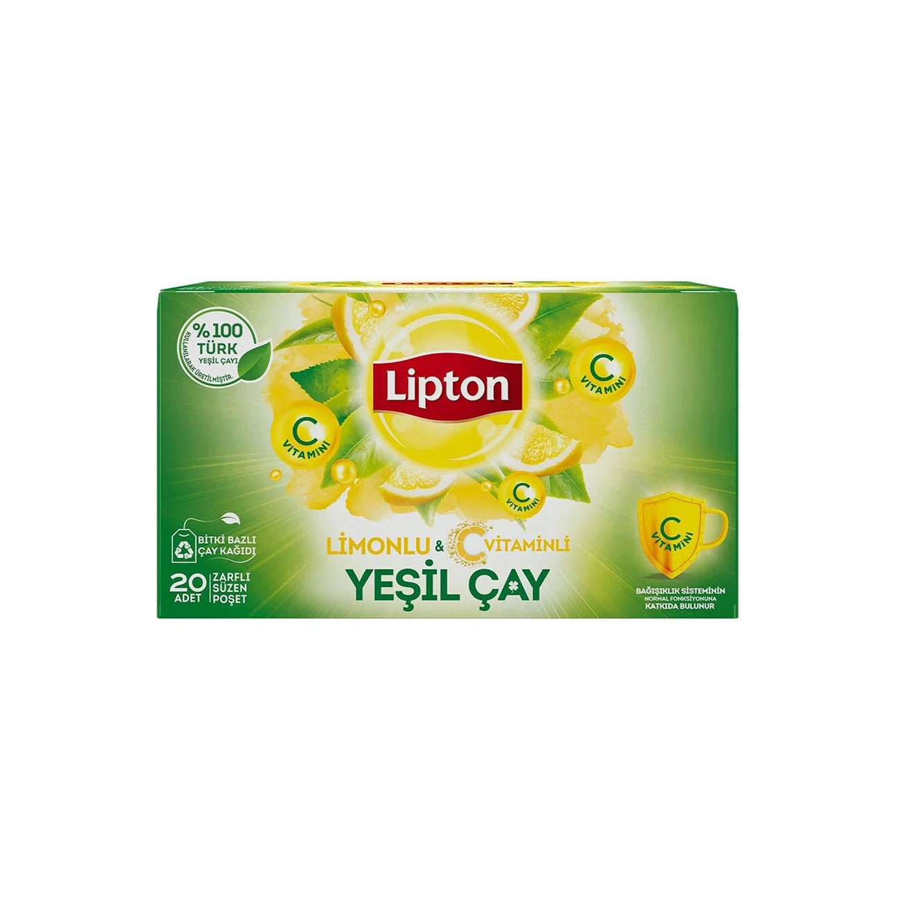 Lipton Yeşil Çay Limonlu 20 Li