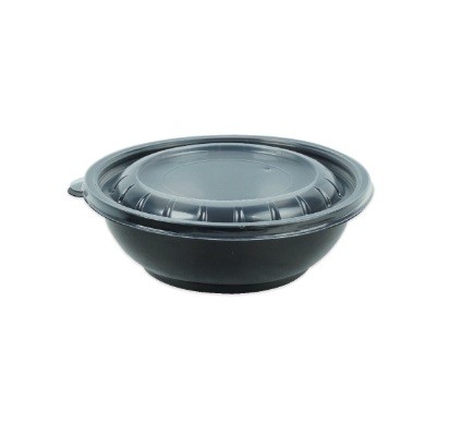 Meypak Yemek Kap Salata 750 Cc Set Koli (50 Adet x 4 Paket İçerik: Siyah / 225 Gr)