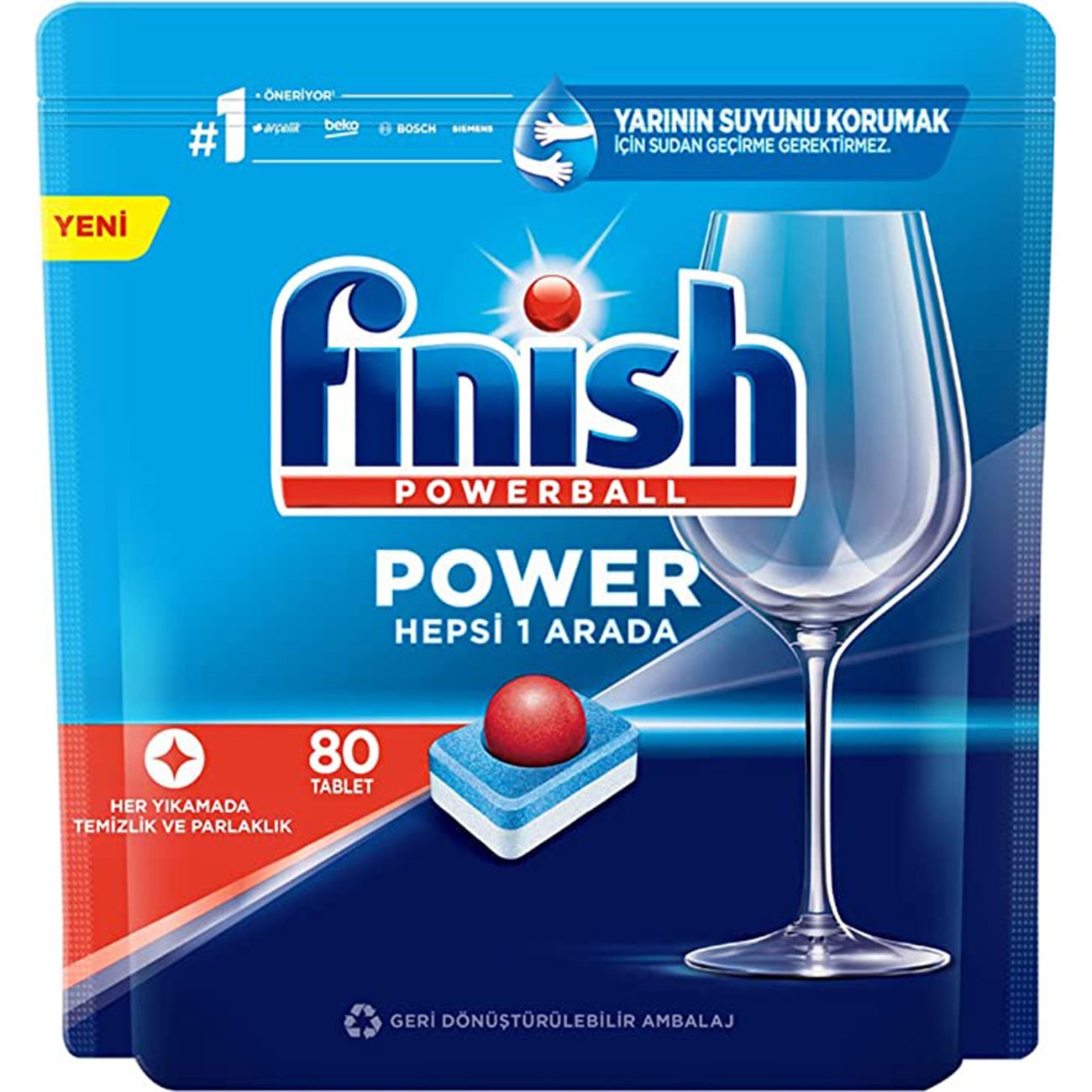 Finish Power Hepsi Bir Arada Bulaşık Makinesi Deterjanı 80 Tablet