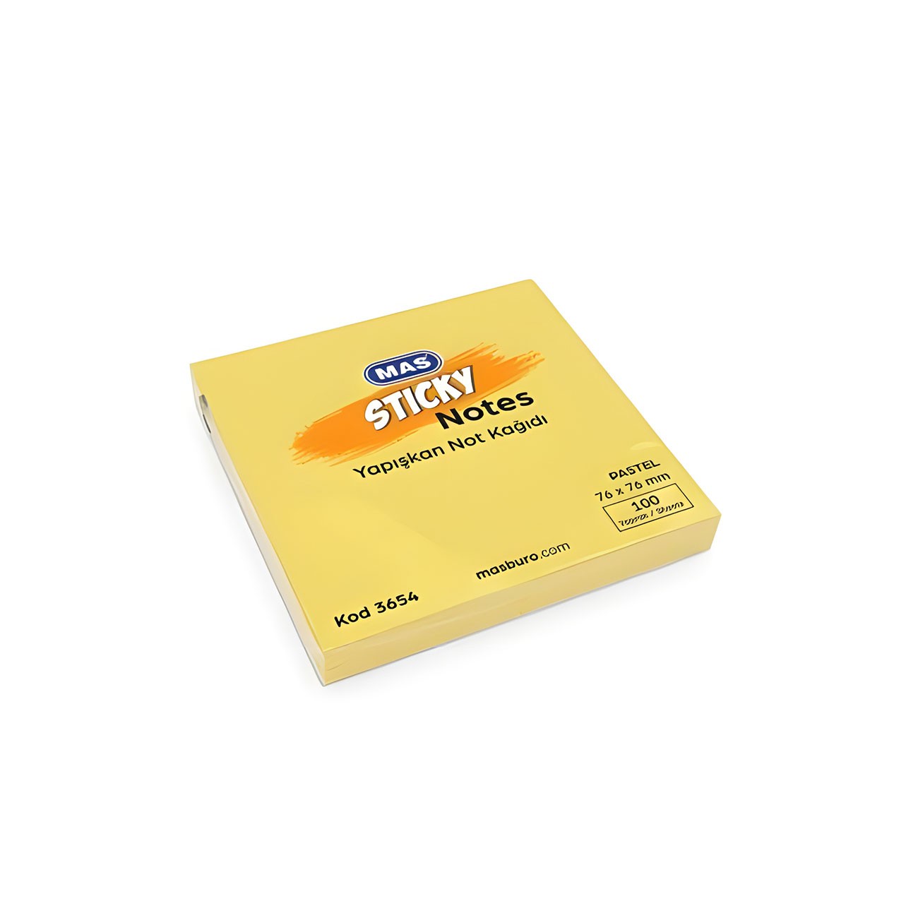 Mas Sticky Notes 76*76 Sarı Yapışkanlı Not Kağıdı