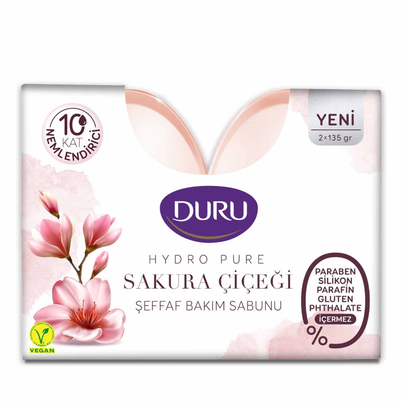 Duru Hydro Pure Katı Sabun Sakura Çiçeği 135 Gr* 2Li