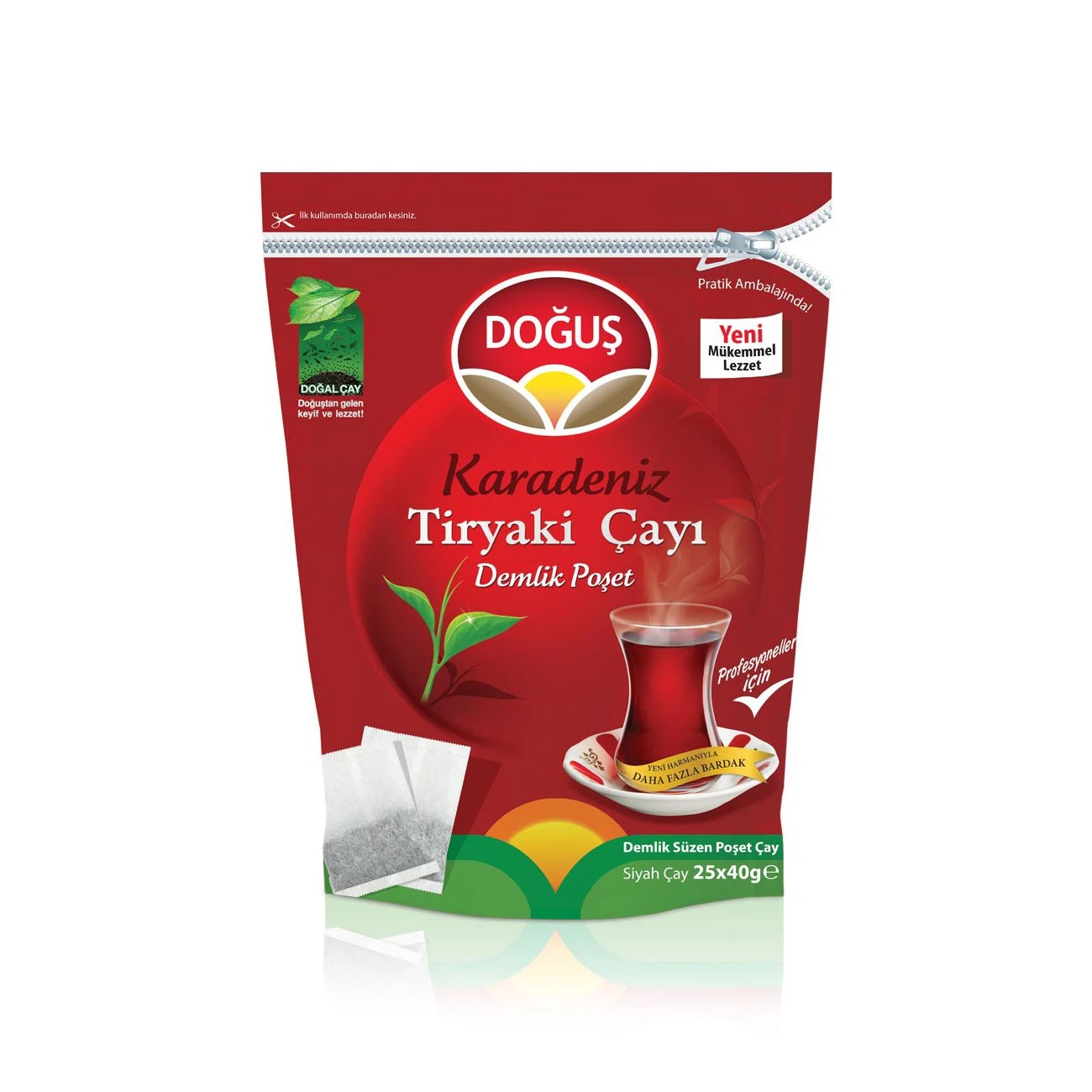 Doğuş Karadeniz Tiryaki Demlik Poşet Çayı 40 Gr* 25 Li