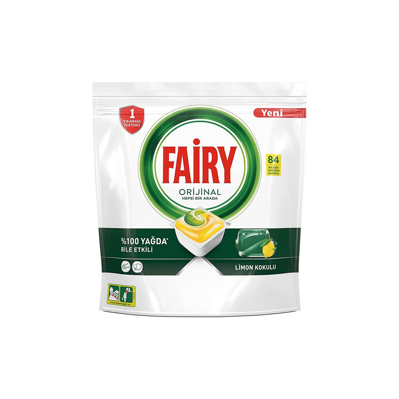 Fairy Hepsi Bir Arada Bulaşık Makinesi Deterjanı Limon 84 Tablet