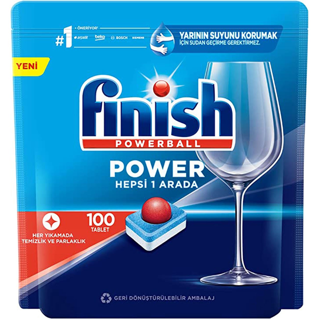 Finish Power Hepsi Bir Arada Bulaşık Makinesi Deterjanı 100 Tablet