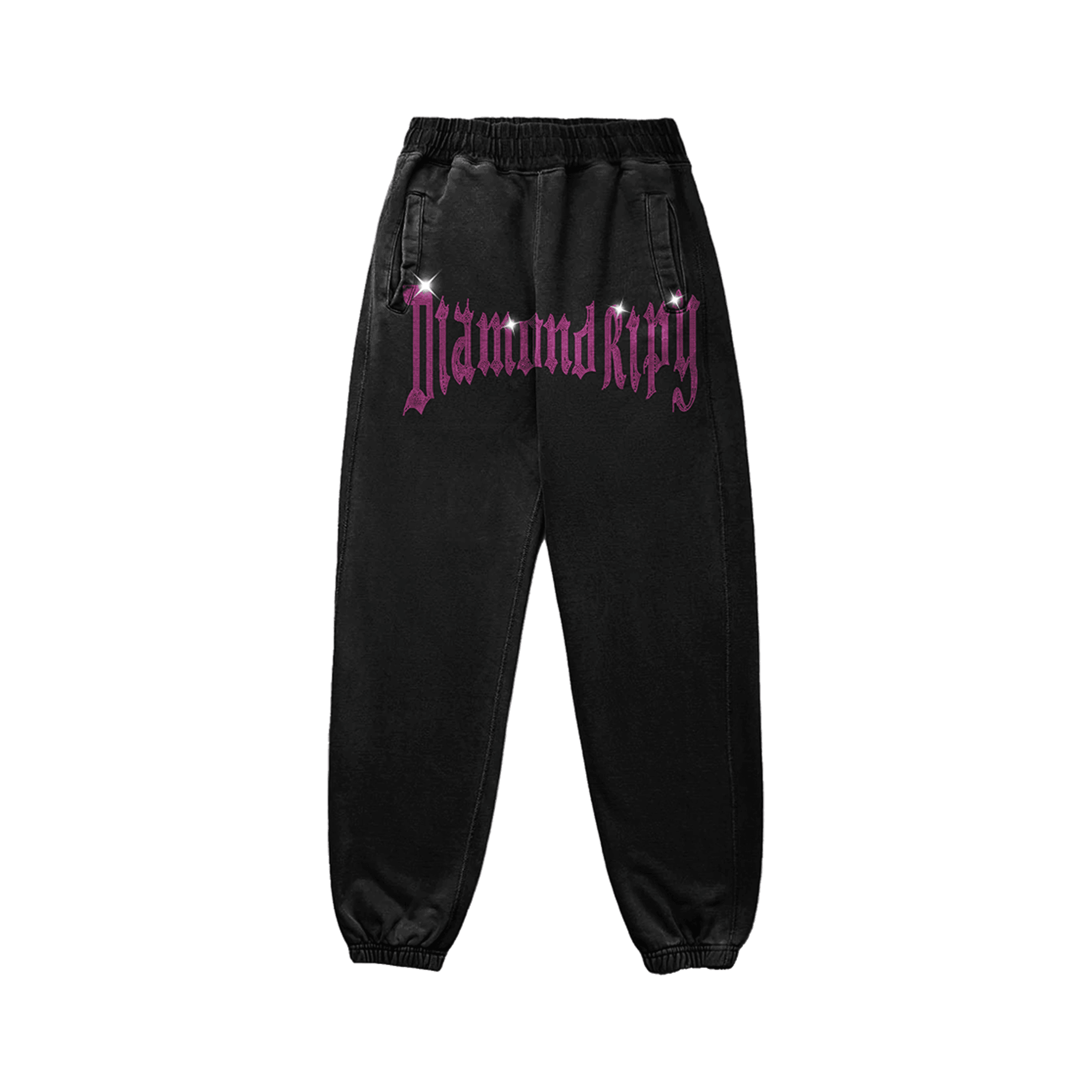 DiamondRipy PİNK Rhinestone Sweatpant