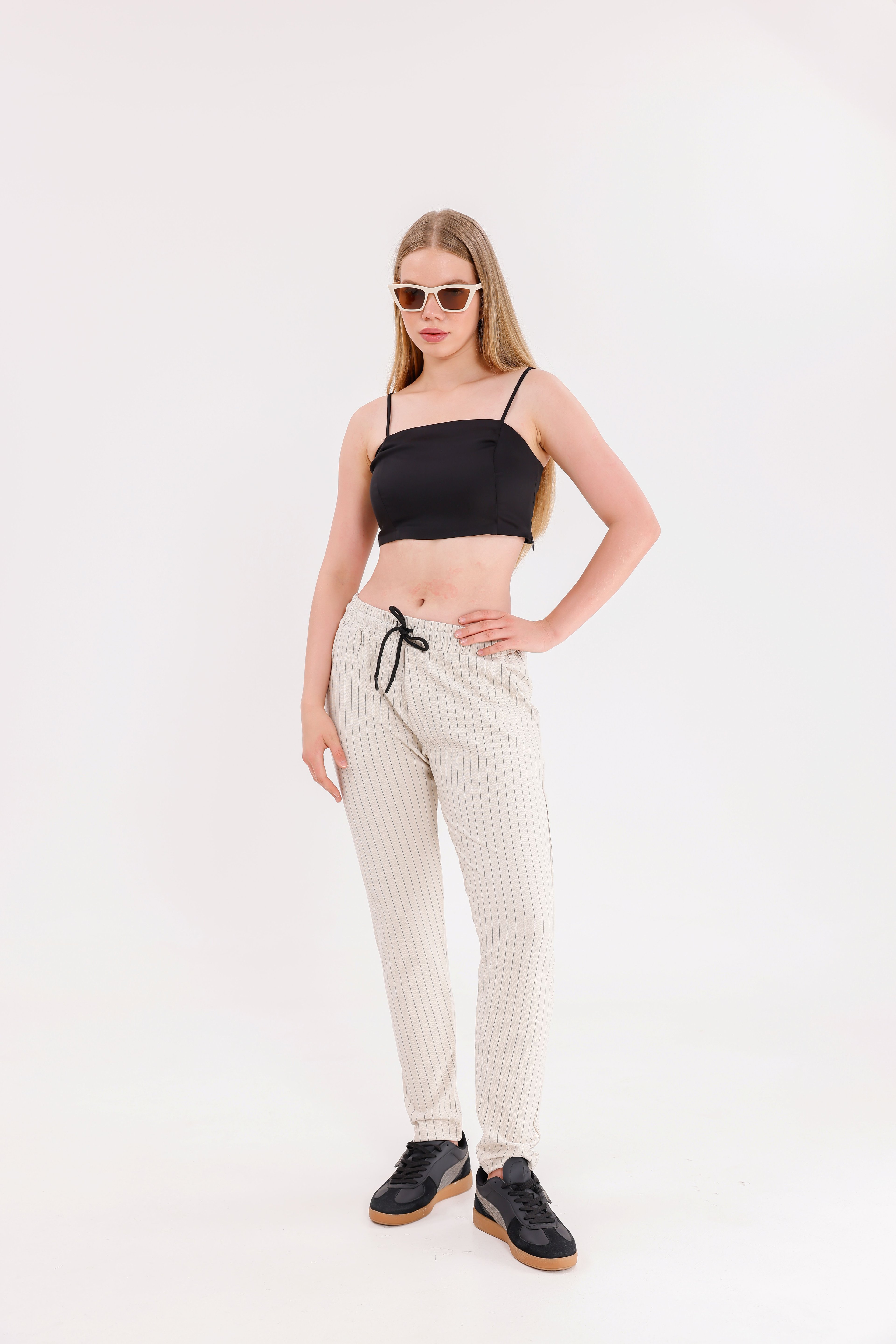 Unisex Sİyah Çizgili Eşofman