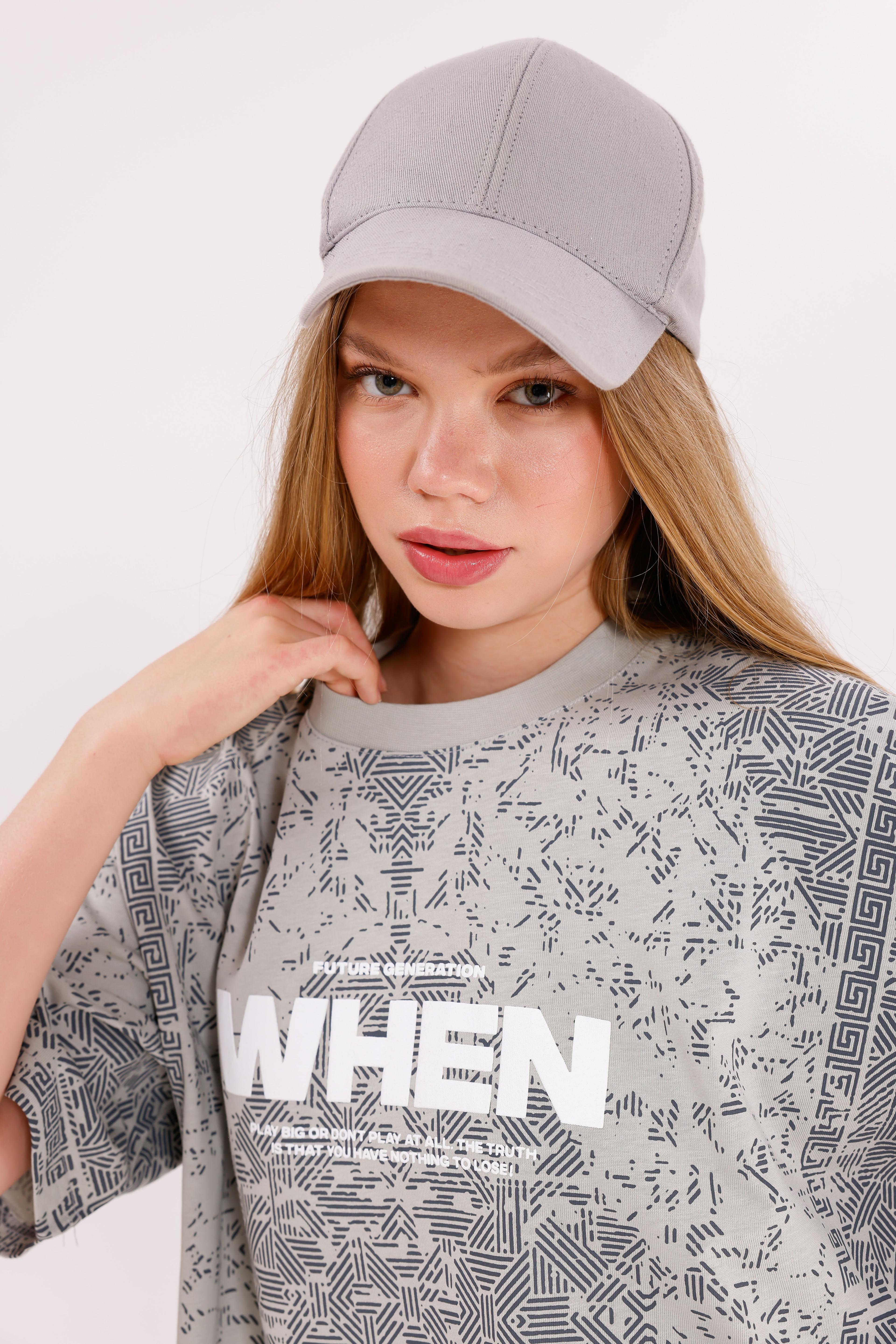 Oversize Unisex Kısa Kollu Bisiklet Yaka T-Shirt