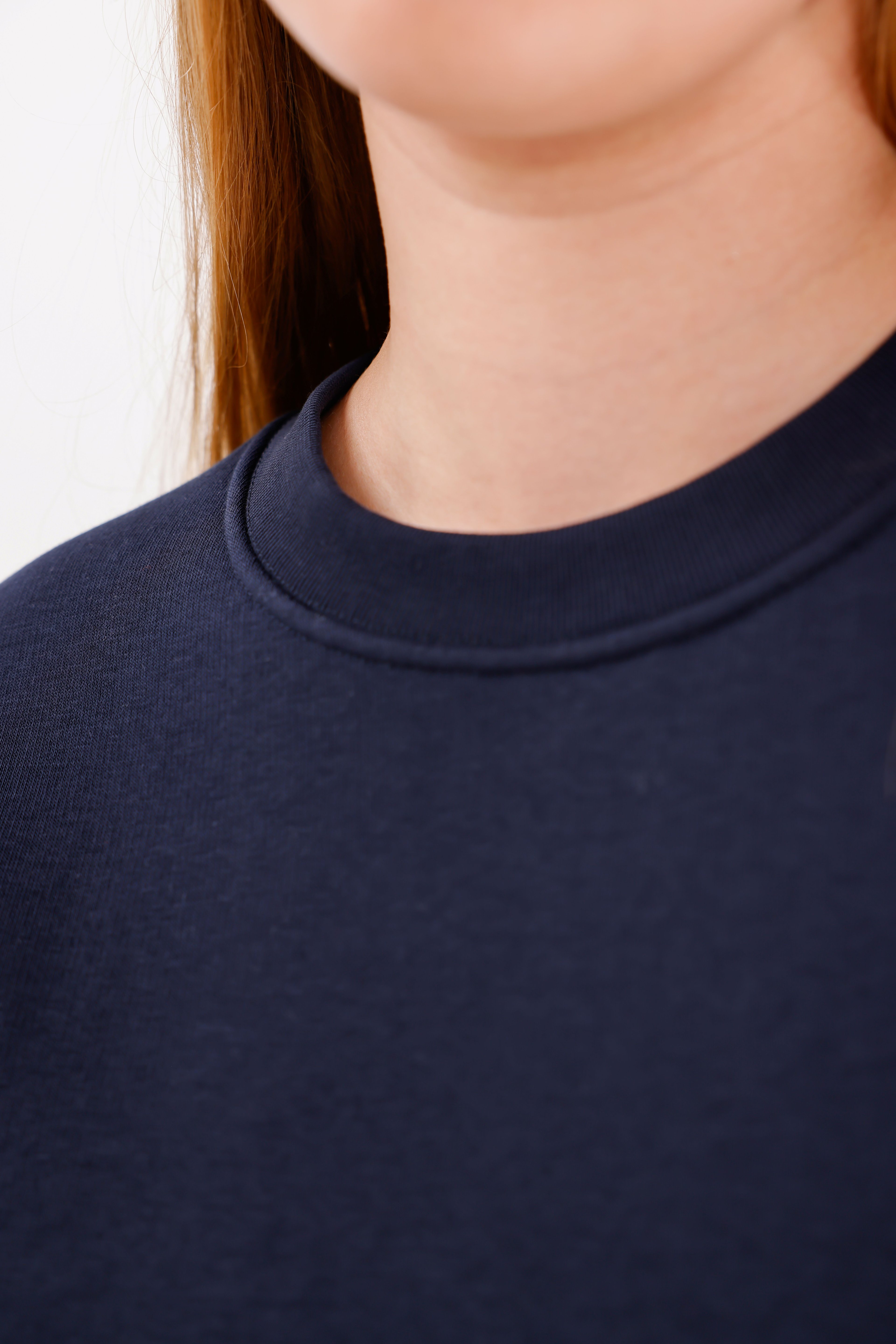  Oversize Unisex Mavi Bisiklet yaka Sweatshirt