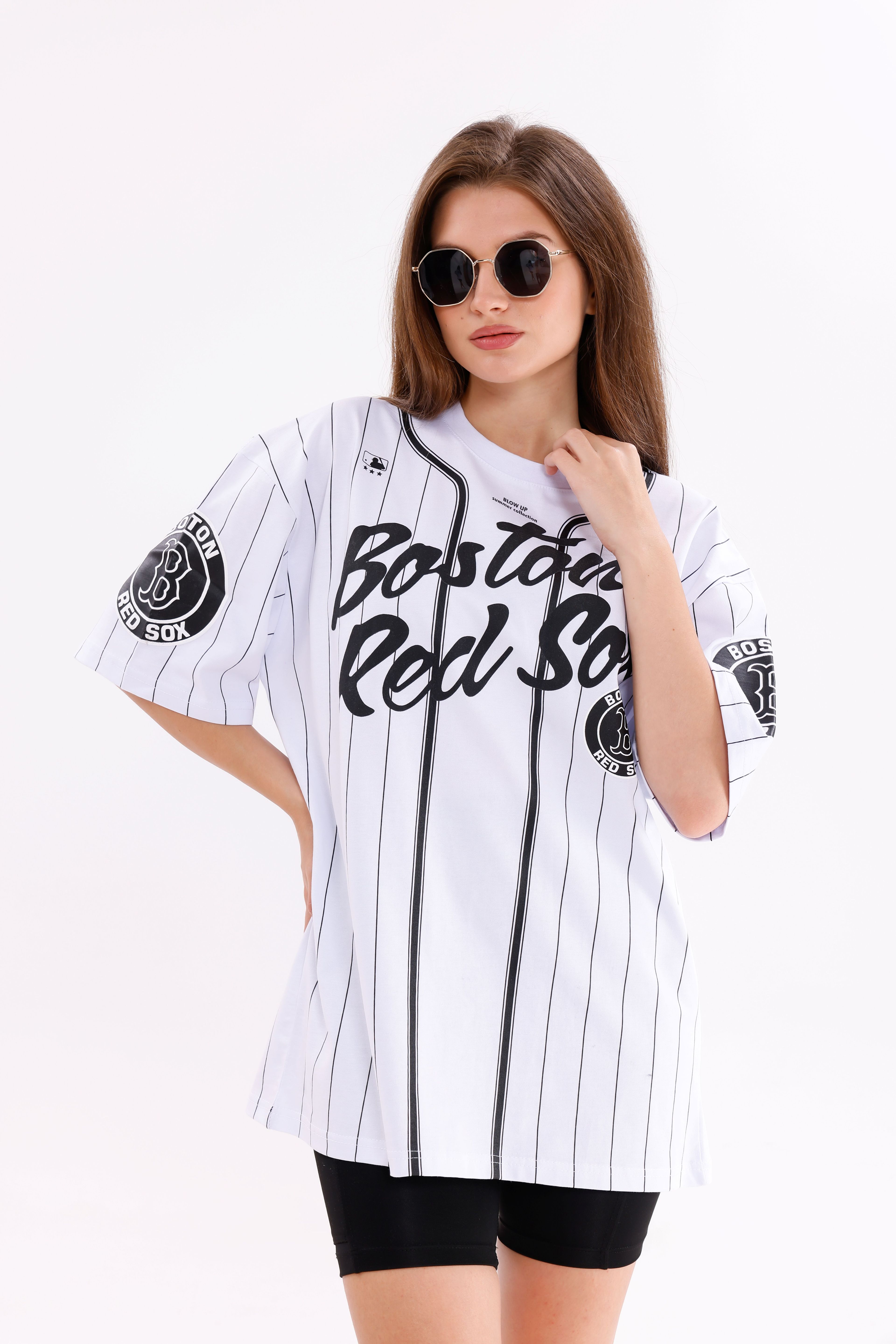 Oversize Unisex Kısa Kollu Bisiklet Yaka Tazmanya canavarı T-shirt