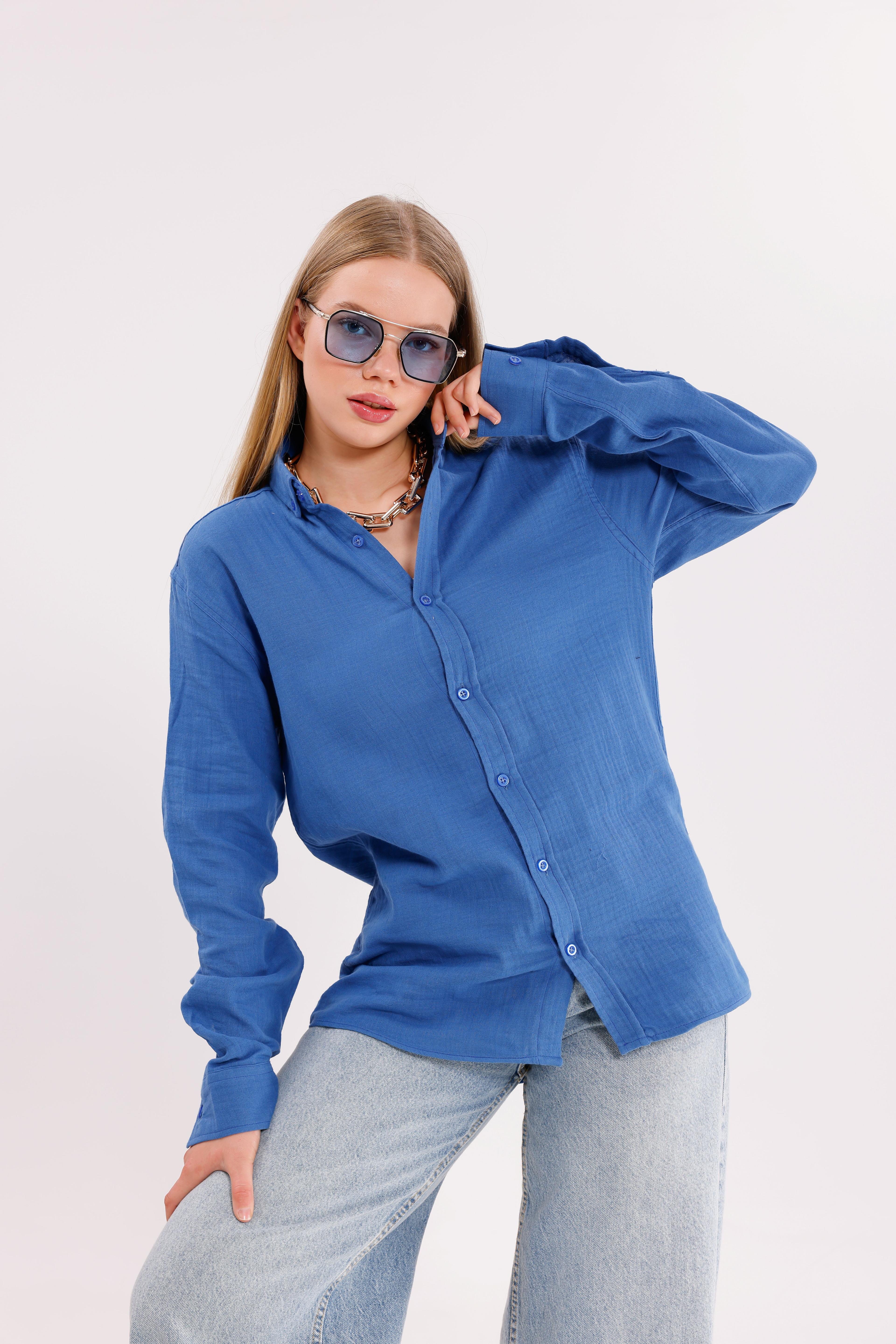Uzun Kollu Oversize Unisex Gömlek