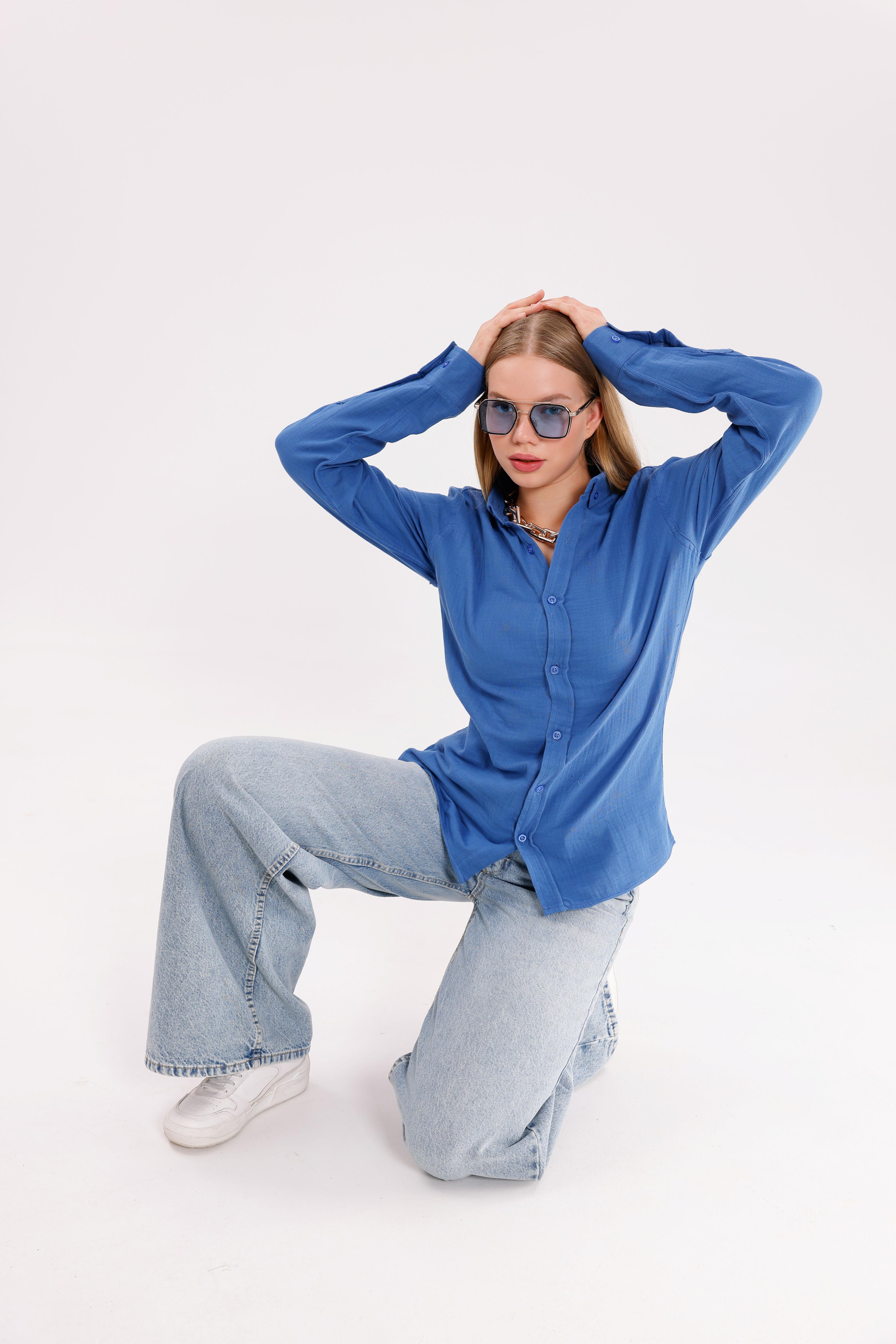 Uzun Kollu Oversize Unisex Gömlek