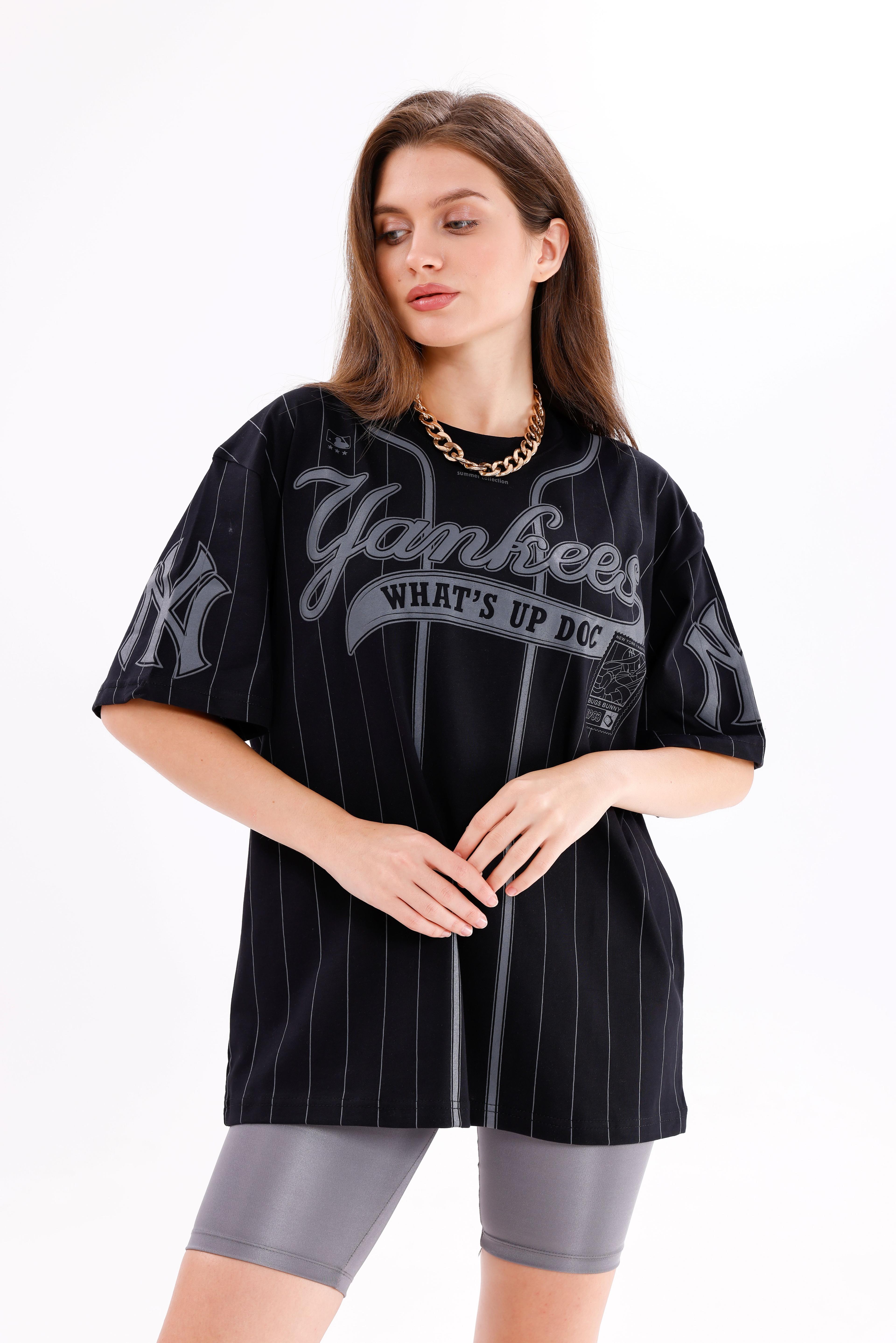 Oversize Unisex Kısa Kollu Bisiklet Yaka Bugs Bunny T-Shirt