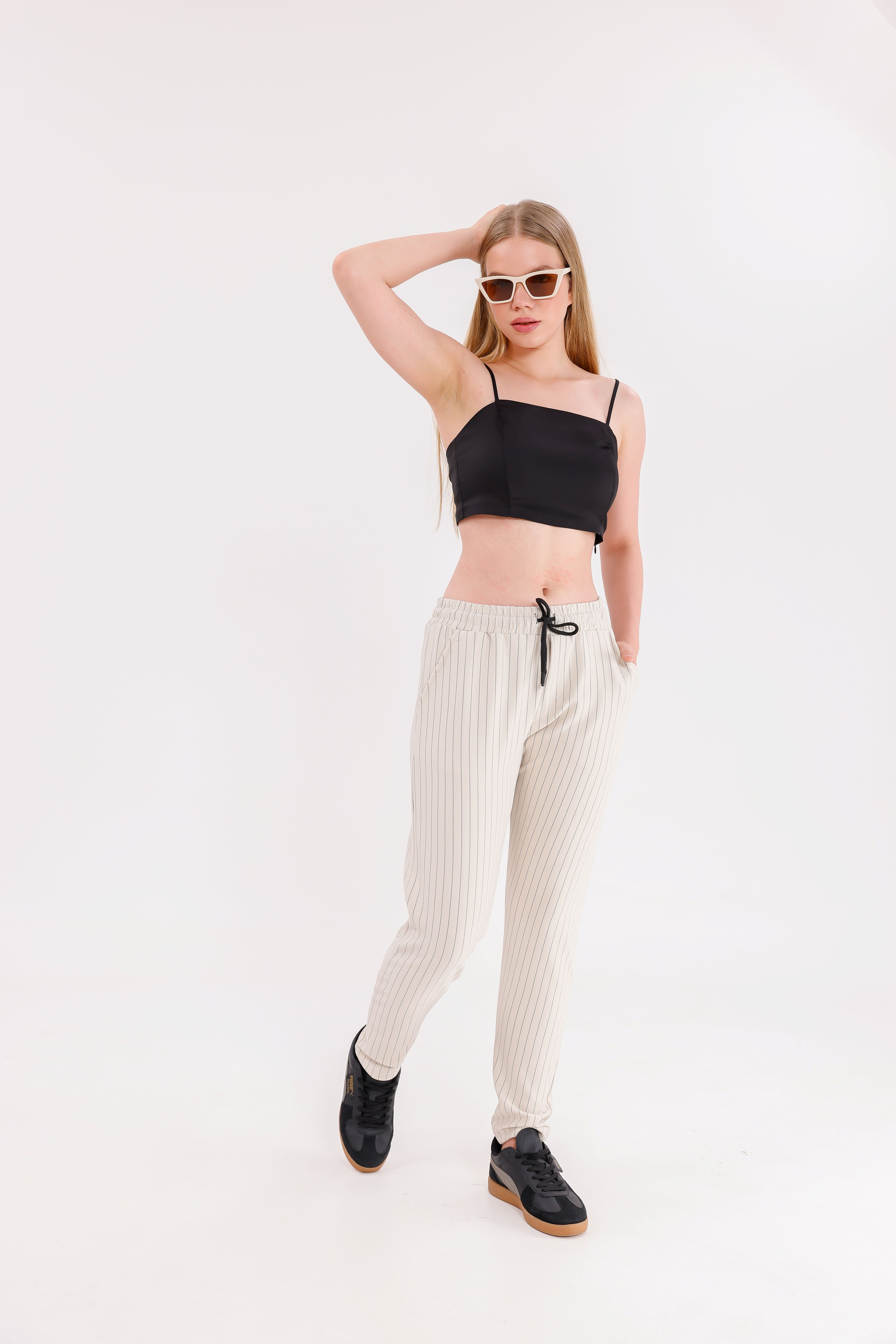 Unisex Sİyah Çizgili Eşofman