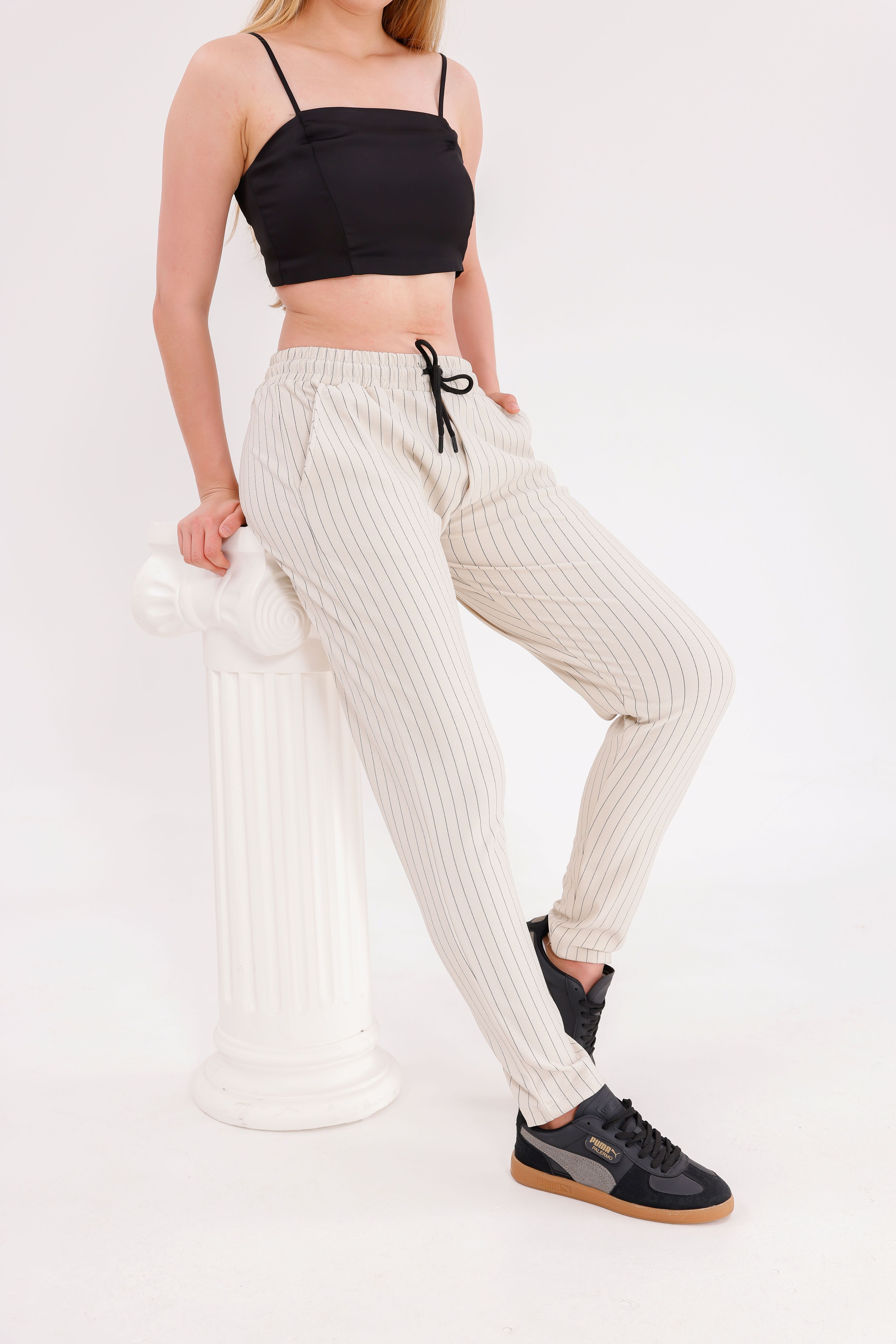 Unisex Sİyah Çizgili Eşofman