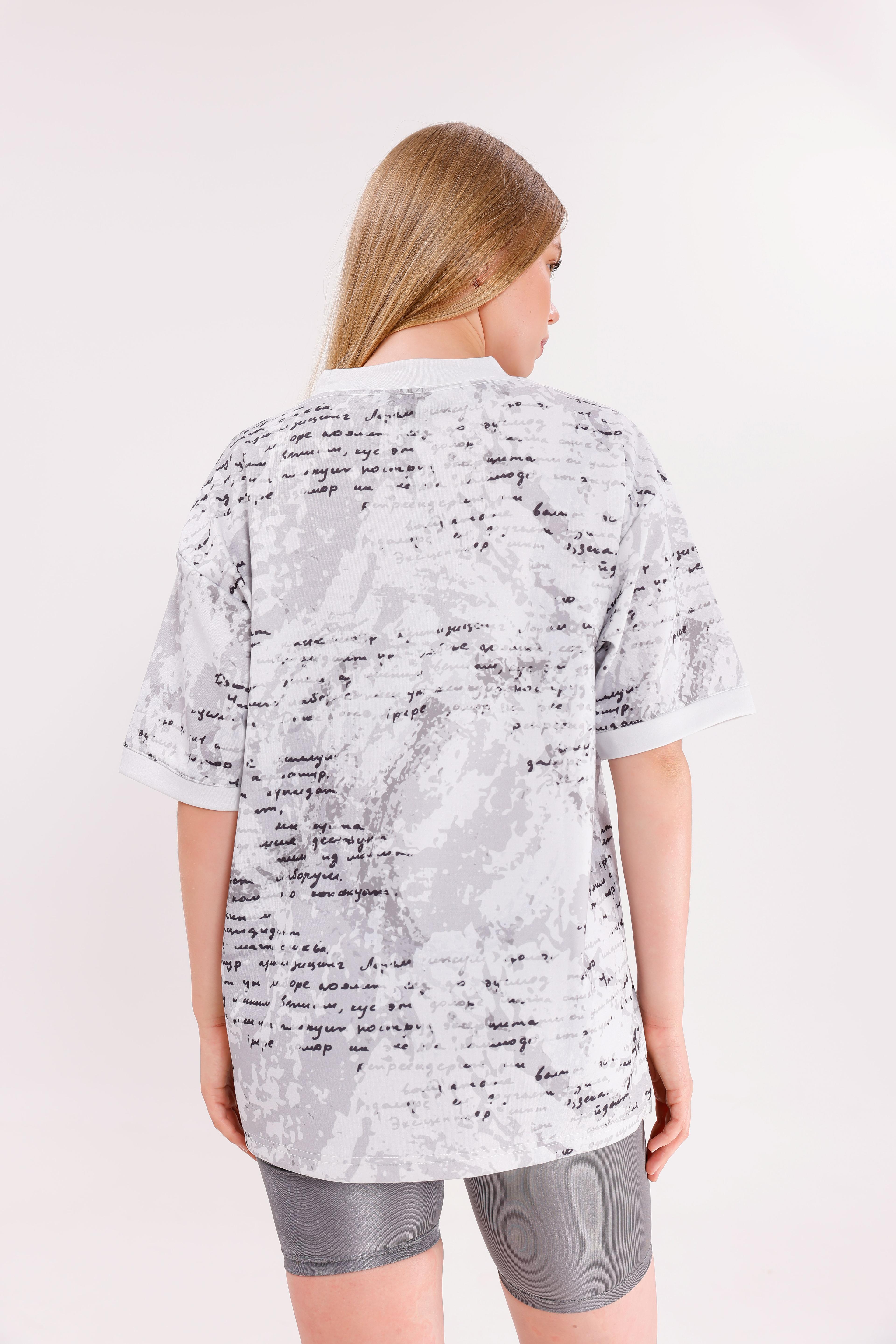 Oversize Unisex Kısa Kollu Bisiklet Yaka T-Shirt