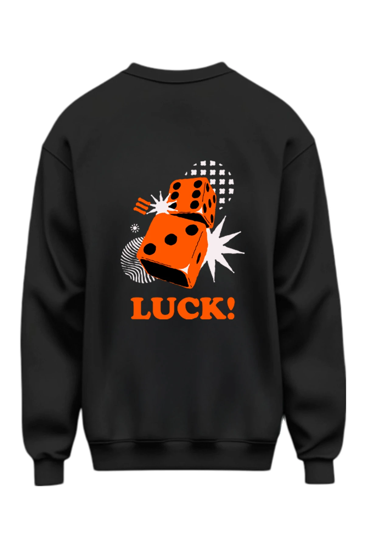 Humo “Luck!” Oversize Sweatshirt (%100 Pamuk, Unisex)
