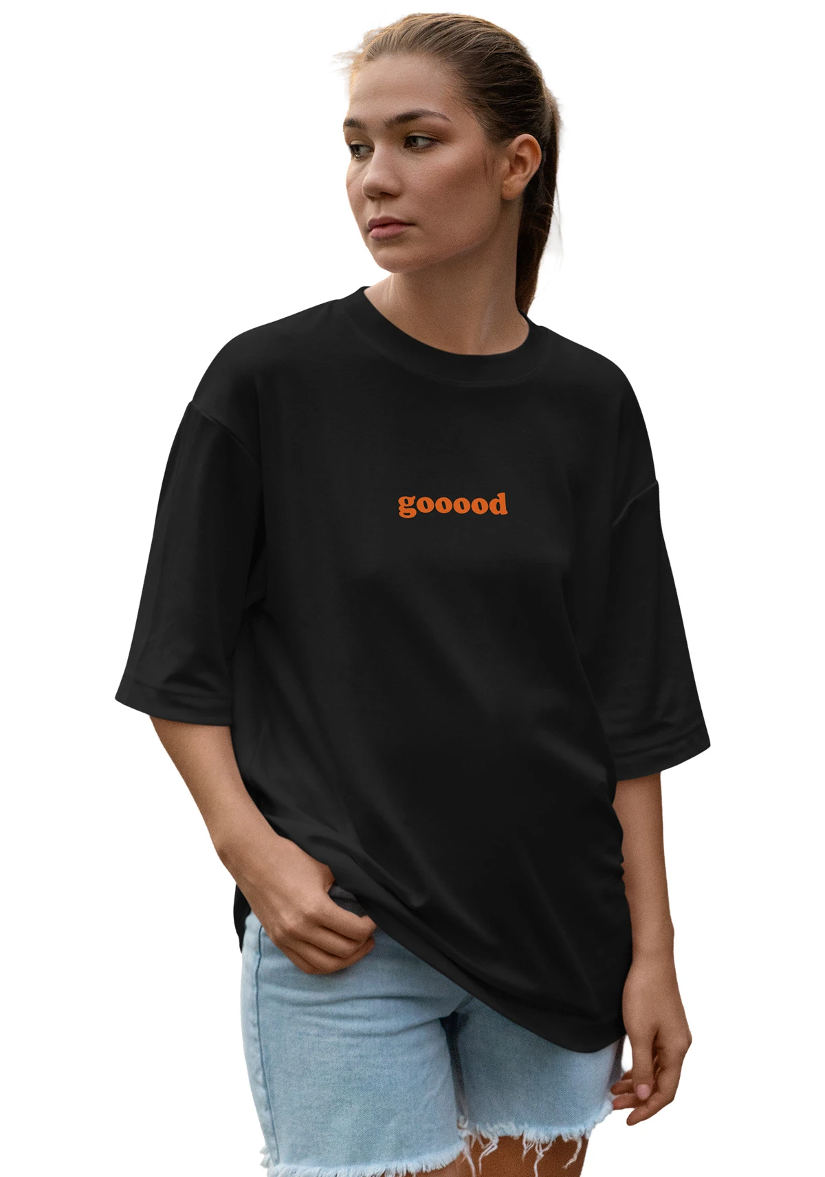 HUMO “Luck!” Zar İllüstrasyon Oversize Tişört (%100 Pamuk, Unisex)