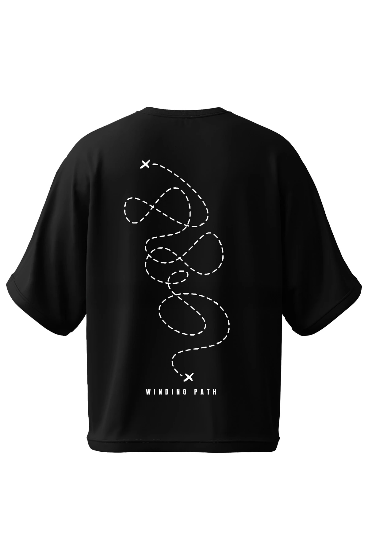 “Simple Dream – Winding Path” Oversize Tişört (%100 Pamuk, Unisex)