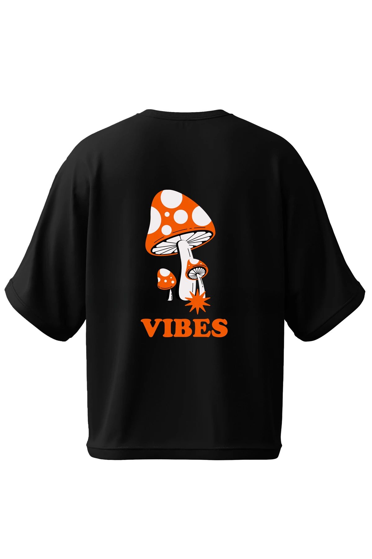 Humo “Vibes / Feeling Good” Baskılı Oversize Tişört (%100 Pamuk, Unisex)