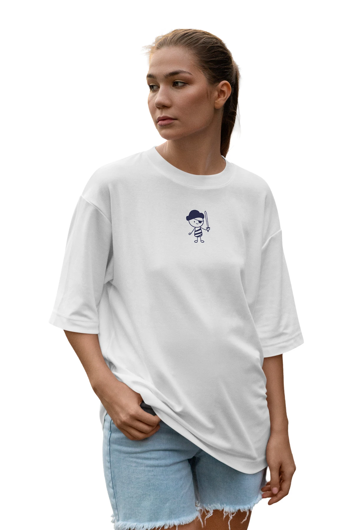 Lumo “Simple Pirate” Oversize Tişört (%100 Pamuk, Unisex)