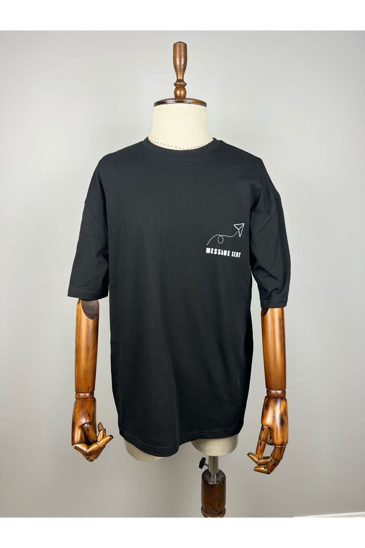 Astronot Oversize %100 Pamuk Tişört | “Message Sent To the Universe” 