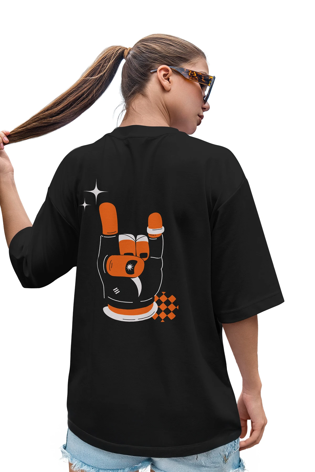 Humo “Rock On” Oversize Tişört (%100 Pamuk, Unisex)