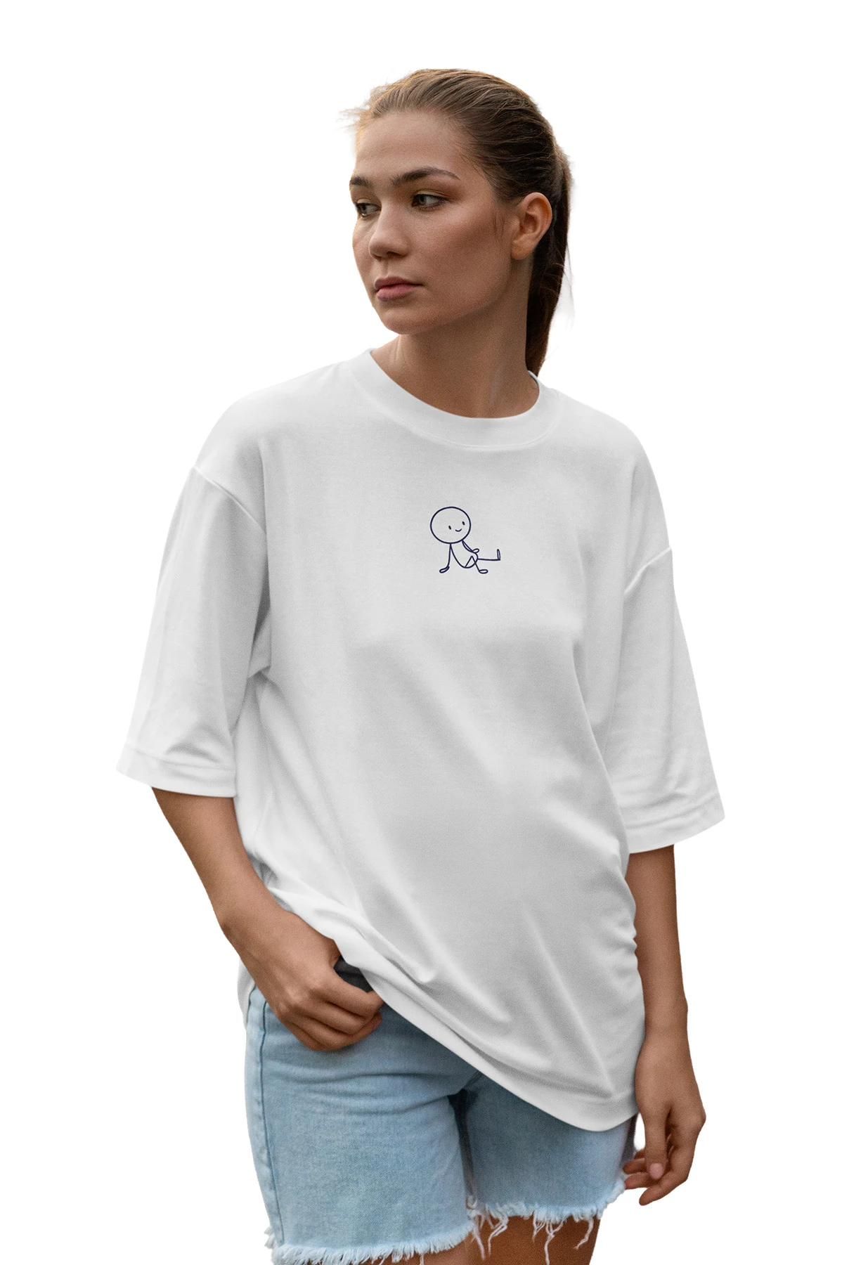 Lumo “Simple Sit” Oversize Tişört (%100 Pamuk, Unisex)