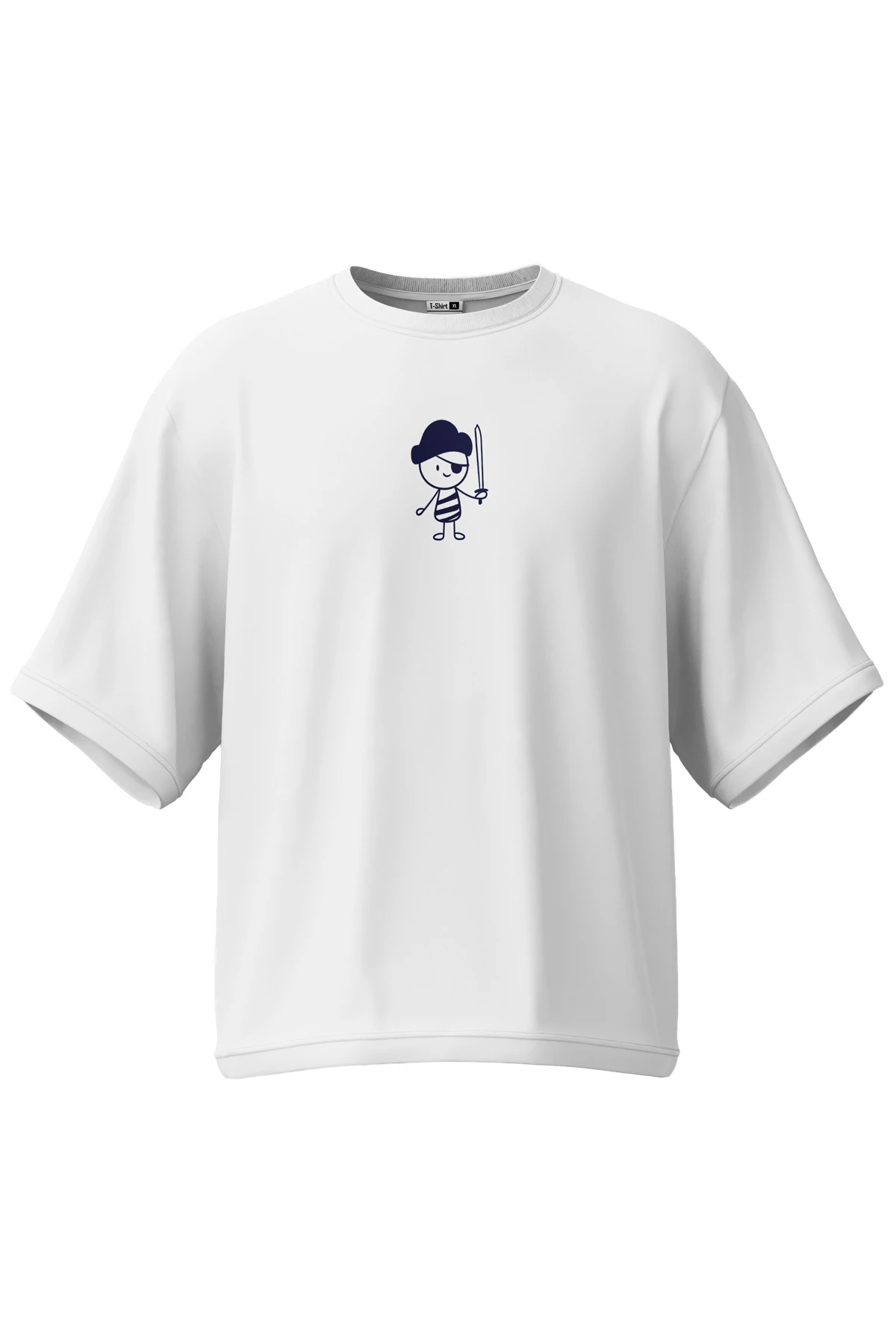 Lumo “Simple Pirate” Oversize Tişört (%100 Pamuk, Unisex)
