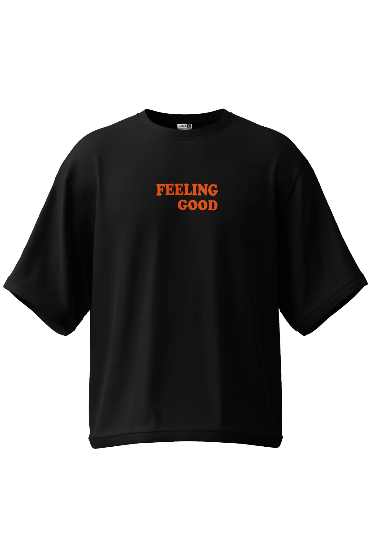 Humo “Vibes / Feeling Good” Baskılı Oversize Tişört (%100 Pamuk, Unisex)