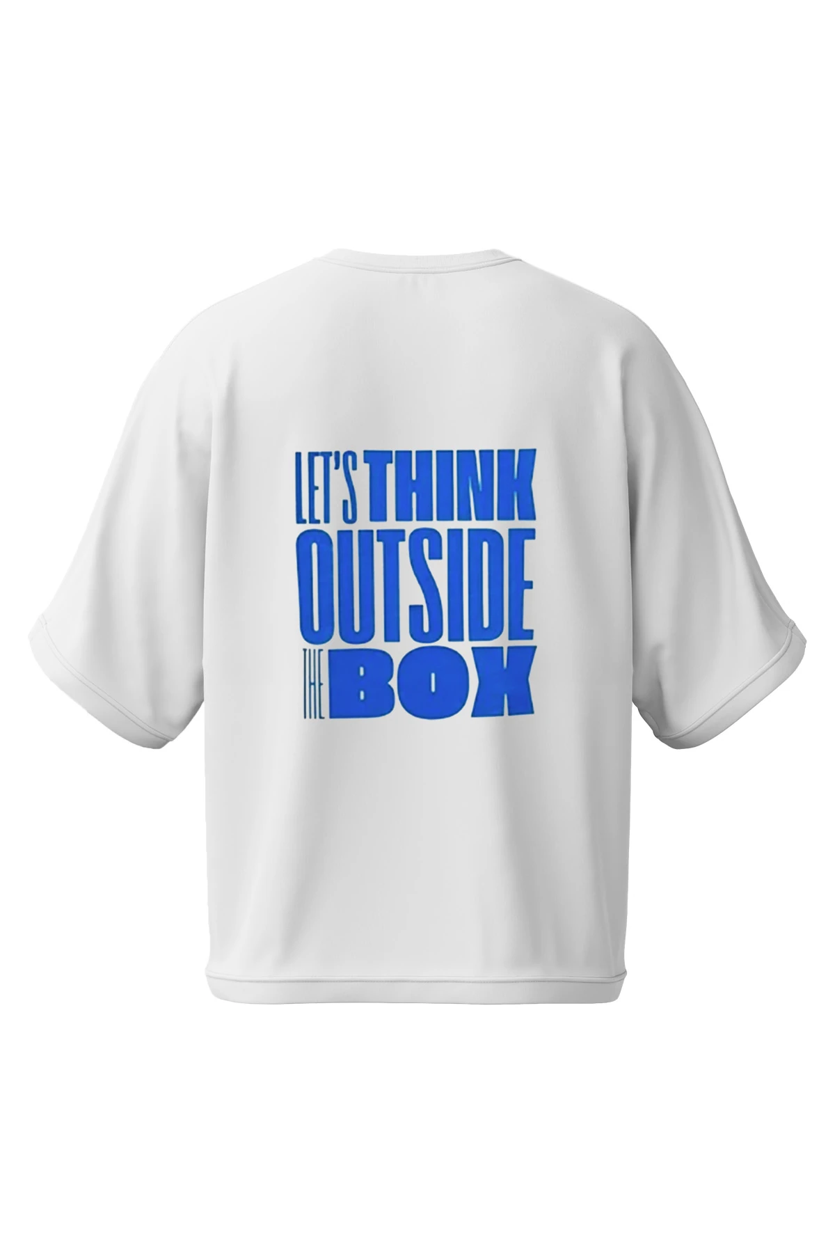 “The Box” Tipografik Baskılı Oversize Tişört (%100 Pamuk, Unisex)