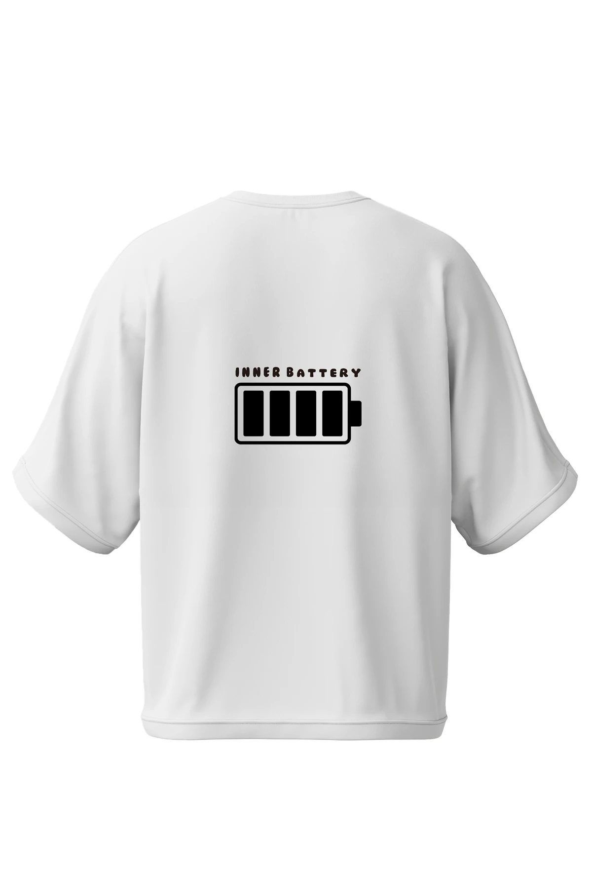 “Social Battery / Inner Battery” Oversize Tişört (%100 Pamuk, Unisex)