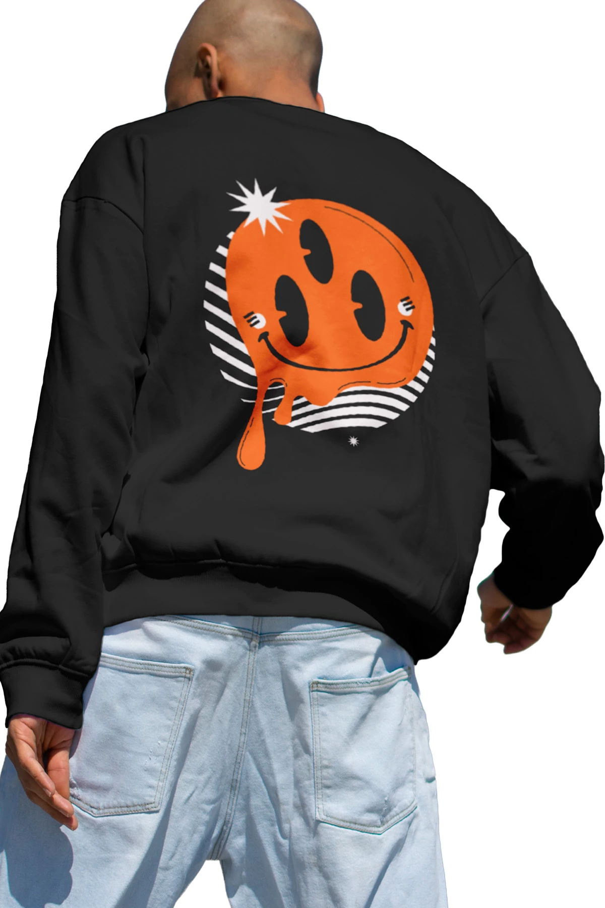 Humo “Drip Smile” Oversize Sweatshirt (%100 Pamuk, Unisex)