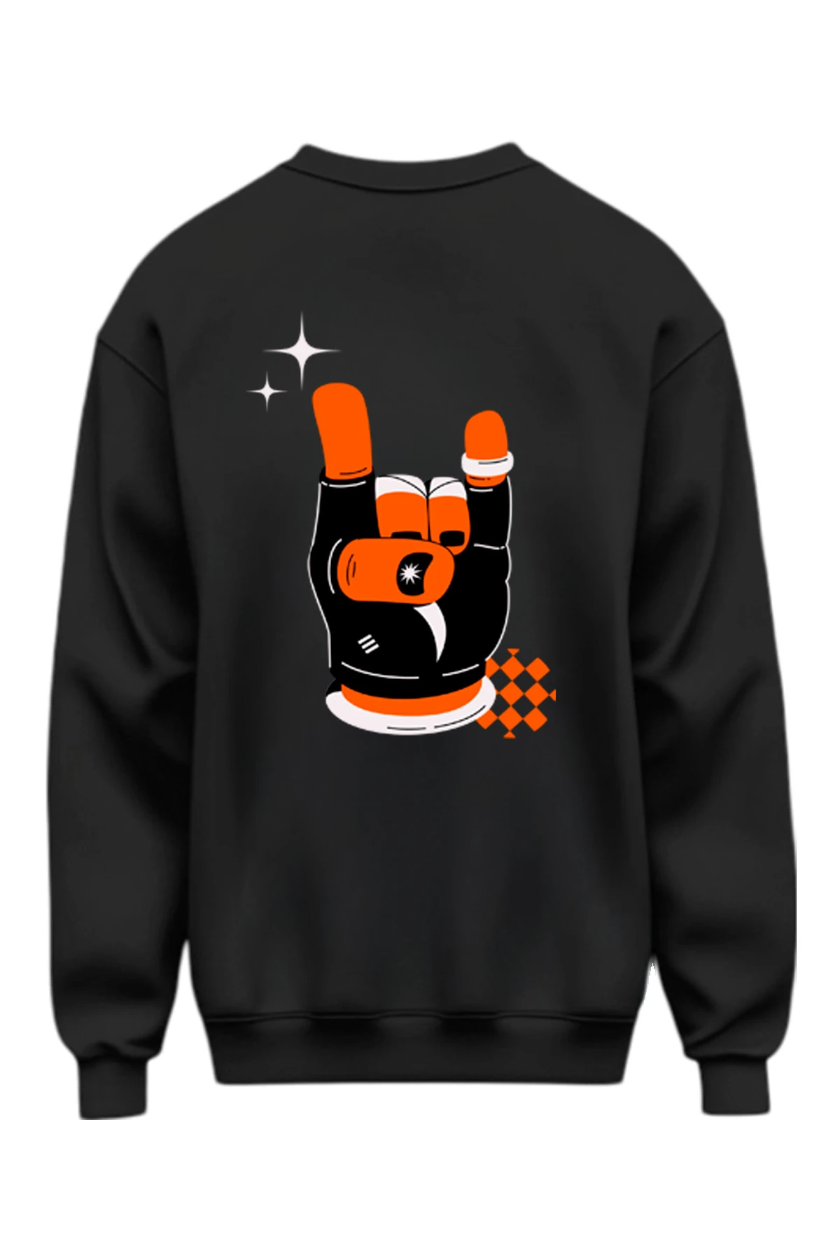 Humo “Rock On” Oversize Sweatshirt (%100 Pamuk, Unisex)