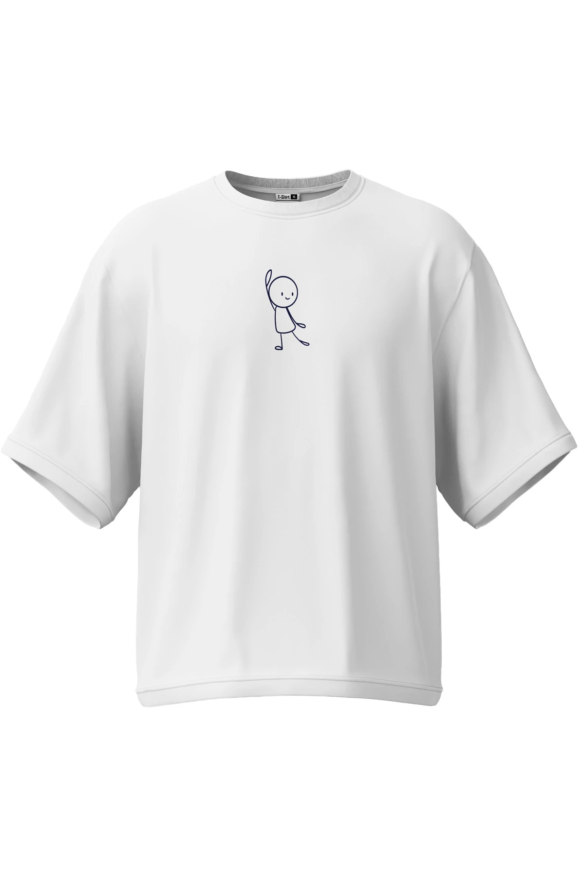 Lumo “Simple Wave” Oversize Tişört (%100 Pamuk, Unisex)