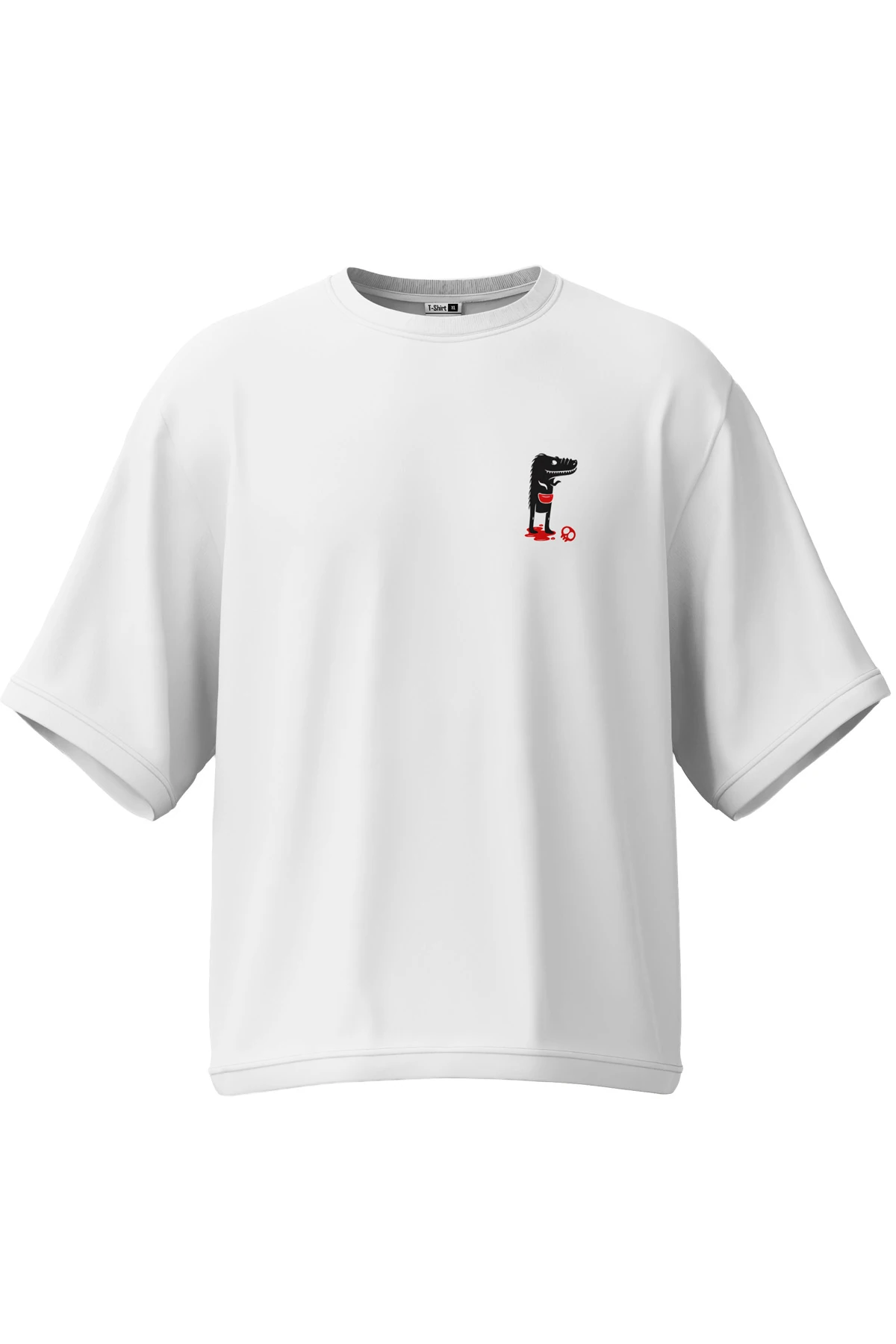 Oddkind “Staplerchomp” Oversize Tişört (%100 Pamuk, Unisex)